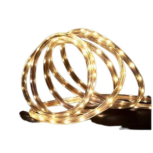 New 15’ LED Rope Lights Silver Wire 60 Warm White w timer batteries not included